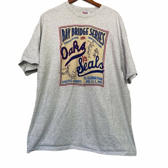 Vintage 1994 Bay Bridge Series Oaks Vs Seals T Shi - Picture 1 of 11